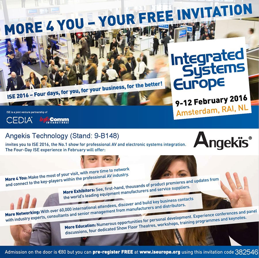 Meet us at ISE2016 Meet us at ISE2016